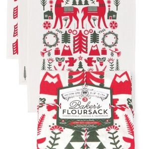 Now Designs Yuletide Baker's Tea Towels Set/3 NWT